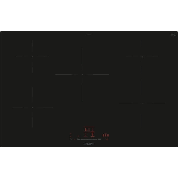 Siemens EH801HVB1E iQ100 - Black 79cm Induction Hob - 5 Zones, 7400W - Energy Rating A