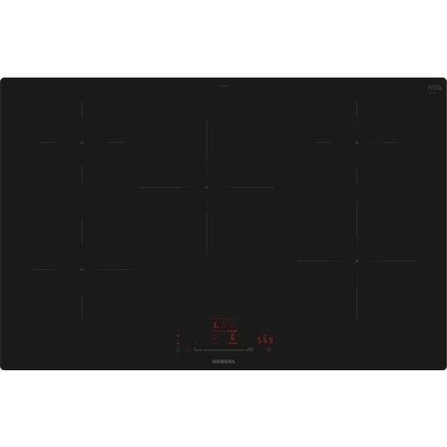 Siemens EH801HVB1E iQ100 - Black 79cm Induction Hob - 5 Zones, 7400W - Energy Rating A