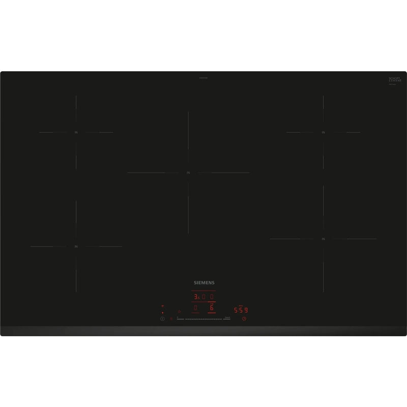 Siemens EH831HVB1E iQ100 - Black 80cm Induction Hob - 5 Zones - A energy