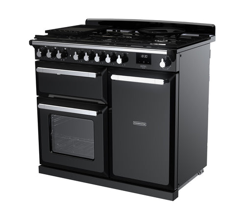 Rangemaster ESDL100DFPGBL/CM1 Estel Deluxe 100cm Dual Fuel Black/Chrome