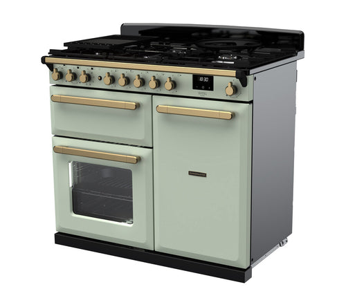 Rangemaster ESDL100DFPMNT/AB1 Estel Deluxe 100cm Dual Fuel Mint/Antique Brass