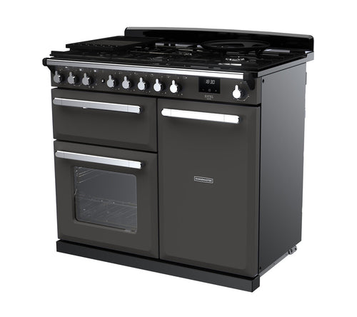 Rangemaster ESDL100DFPSLT/CM1 Estel Deluxe 100cm Dual Fuel Slate/Chrome