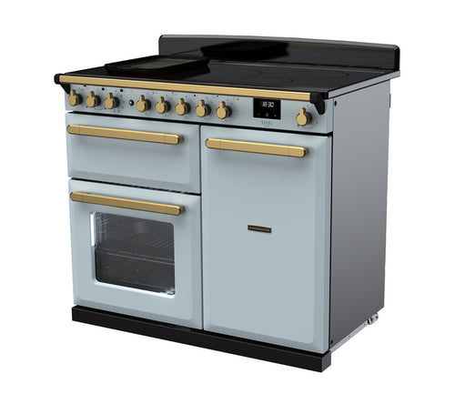 Rangemaster ESDL100EIPMSB/AB1 Estel Deluxe 100cm Induction Misty Blue/Antique Brass