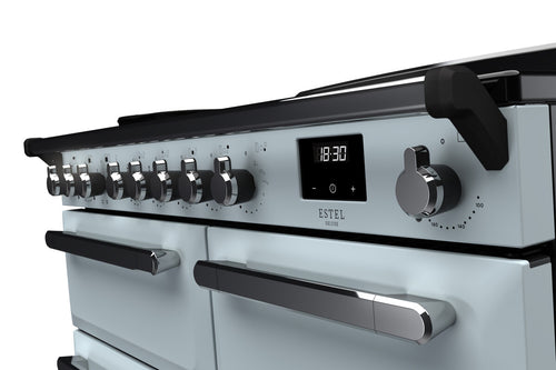 Rangemaster ESDL100EIPMSB/CM1 Estel Deluxe 100cm Induction Misty Blue/Chrome