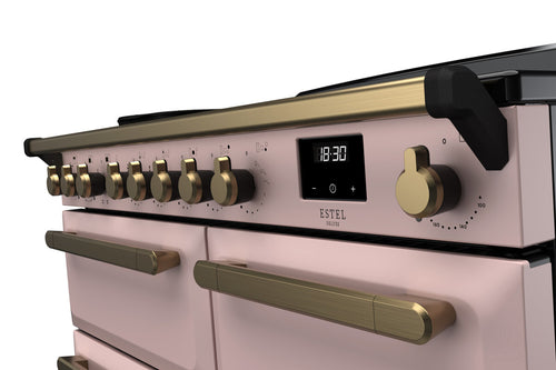Rangemaster ESDL100EIPPPK/AB1 Estel Deluxe 100cm Induction Pale Pink/Antique Brass