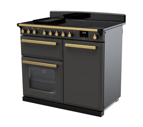 Rangemaster ESDL100EIPSLT/AB1 Estel Deluxe 100cm Induction Slate/Antique Brass