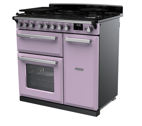 Rangemaster ESDL90DFPHTH/CM1 Estel Deluxe 90cm Dual Fuel Heather/Chrome
