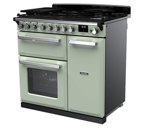 Rangemaster ESDL90DFPMNT/CM1 Estel Deluxe 90cm Dual Fuel Mint/Chrome