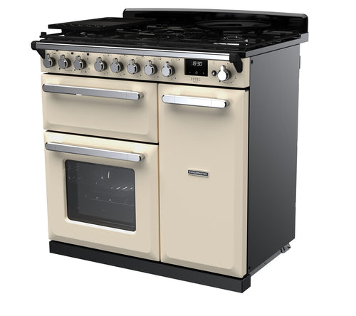 Rangemaster ESDL90DFPPCR/CM1 Estel Deluxe 90cm Dual Fuel Pale Cream/Chrome