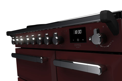 Rangemaster ESDL90EIPBOR/CM1 Estel Deluxe 90cm Induction Bordeaux/Chrome