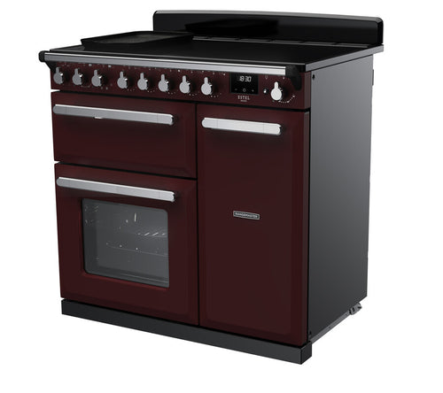 Rangemaster ESDL90EIPBOR/CM1 Estel Deluxe 90cm Induction Bordeaux/Chrome