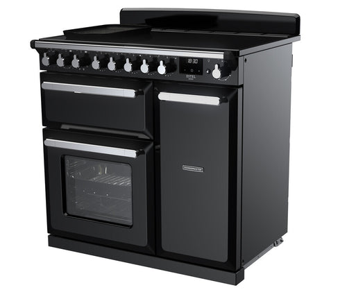 Rangemaster ESDL90EIPGBL/CM1 Estel Deluxe 90cm Induction Black/Chrome