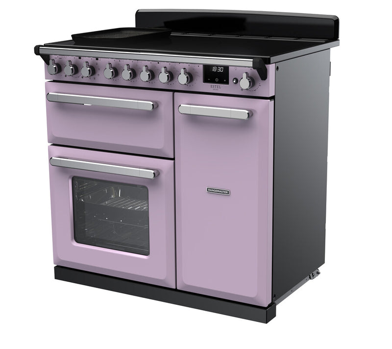 Rangemaster ESDL90EIPHTH/CM1 Estel Deluxe 90cm Induction Heather/Chrome