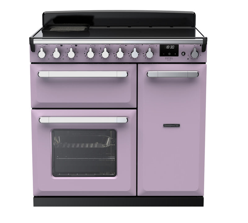 Rangemaster ESDL90EIPHTH/CM1 Estel Deluxe 90cm Induction Heather/Chrome