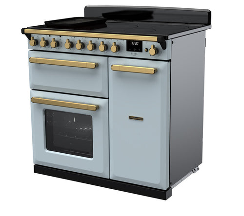 Rangemaster ESDL90EIPMSB/AB1 Estel Deluxe 90cm Induction Misty Blue/Antique Brass