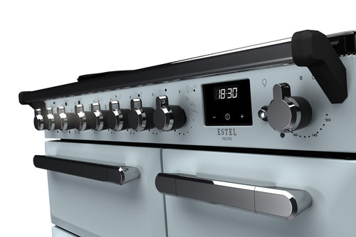 Rangemaster ESDL90EIPMSB/CM1 Estel Deluxe 90cm Induction Misty Blue/Chrome