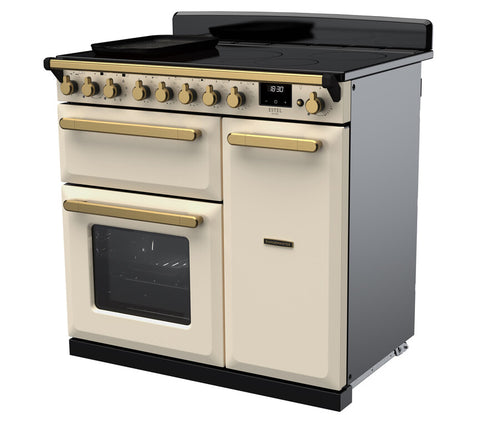 Rangemaster ESDL90EIPPCR/AB1 Estel Deluxe 90cm Induction Pale Cream/Antique Brass