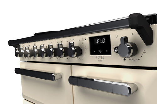 Rangemaster ESDL90EIPPCR/CM1 Estel Deluxe 90cm Induction Pale Cream/Chrome