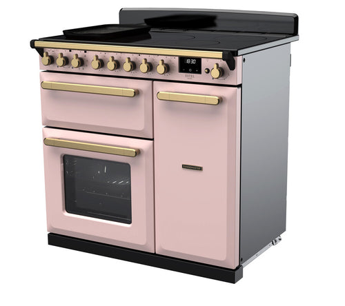 Rangemaster ESDL90EIPPPK/AB1 Estel Deluxe 90cm Induction Pale Pink/Antique Brass