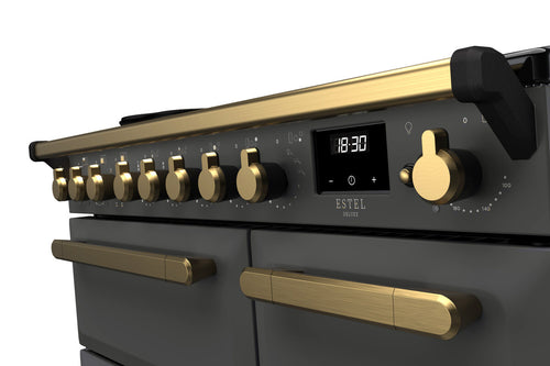 Rangemaster ESDL90EIPSLT/AB1 Estel Deluxe 90cm Induction Slate/Antique Brass