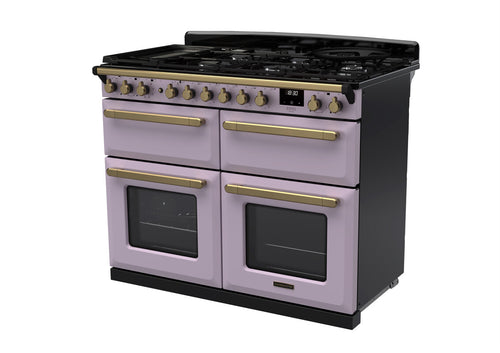 Rangemaster ESDLB110DFPHTH/AB1 Estel Deluxe 110cm BC Dual Fuel Heather/Antique Brass