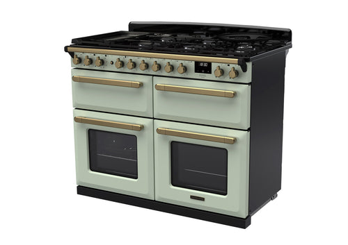 Rangemaster ESDLB110DFPMNT/AB1 Estel Deluxe 110cm BC Dual Fuel Mint/Antique Brass