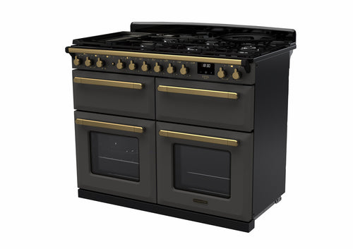 Rangemaster ESDLB110DFPSLT/AB1 Estel Deluxe 110cm BC Dual Fuel Slate/Antique Brass
