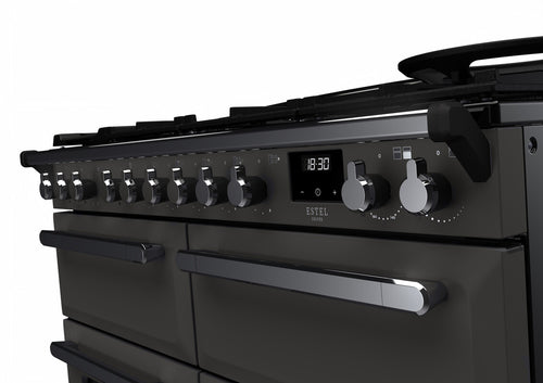 Rangemaster ESDLB110DFPSLT/CM1 Estel Deluxe 110cm BC Dual Fuel Slate/Chrome