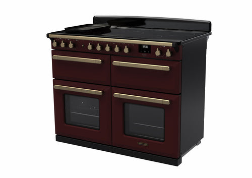 Rangemaster ESDLB110EIPBOR/AB1 Estel Deluxe 110cm BC Induction Bordeaux/Antique Brass