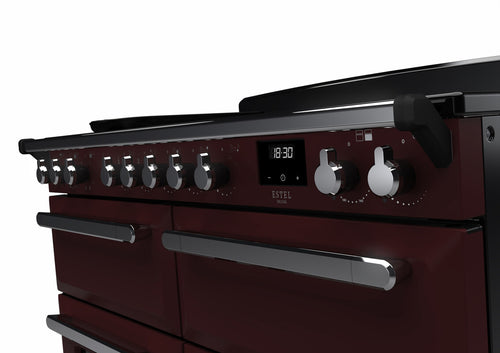 Rangemaster ESDLB110EIPBOR/CM1 Estel Deluxe 110cm BC Induction Bordeaux/Chrome