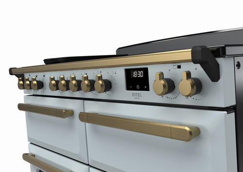 Rangemaster ESDLB110EIPMSB/AB1 Estel Deluxe 110cm BC Induction Misty Blue/Antique Brass
