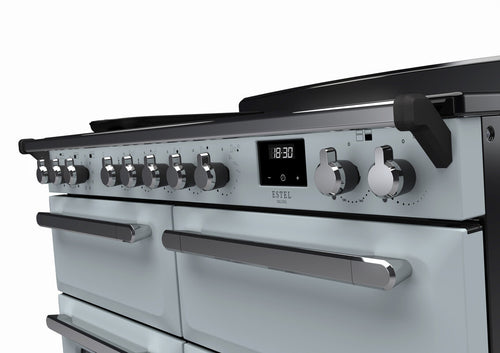 Rangemaster ESDLB110EIPMSB/CM1 Estel Deluxe 110cm BC Induction Misty Blue/Chrome