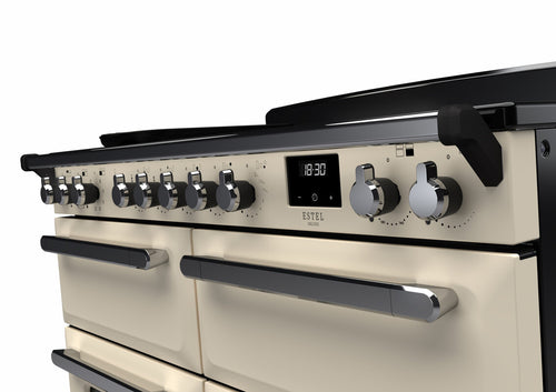 Rangemaster ESDLB110EIPPCR/CM1 Estel Deluxe 110cm BC Induction Pale Cream/Chrome