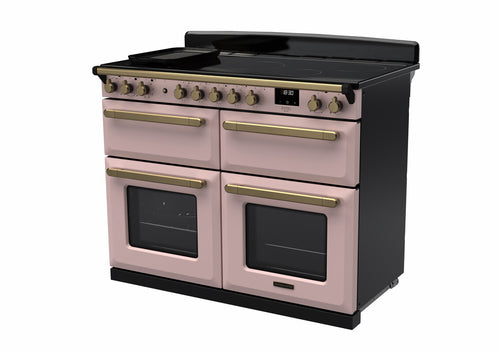 Rangemaster ESDLB110EIPPPK/AB1 Estel Deluxe 110cm BC Induction Pale Pink/Antique Brass