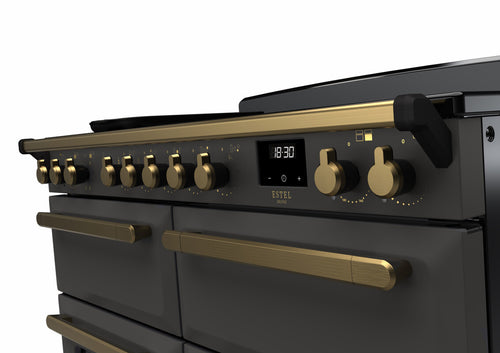 Rangemaster ESDLB110EIPSLT/AB1 Estel Deluxe 110cm BC Induction Slate/Antique Brass
