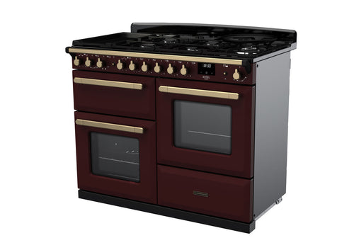 Rangemaster ESDLO110DFPBOR/AB1 Estel Deluxe 110cm Dual Fuel Bordeaux/Antique Brass