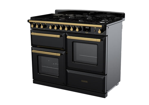 Rangemaster ESDLO110DFPGBL/AB1 Estel Deluxe 110cm Dual Fuel Black/Antique Brass