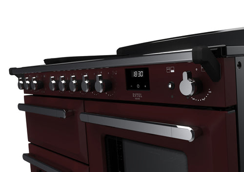 Rangemaster ESDLO110EIPBOR/CM1 Estel Deluxe 110cm Induction Bordeaux/Chrome