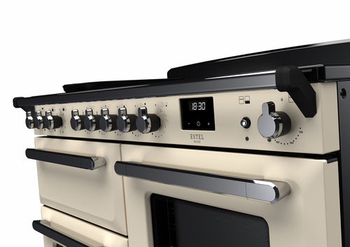 Rangemaster ESDLO110EIPPCR/CM1 Estel Deluxe 110cm Induction Pale Cream/Chrome