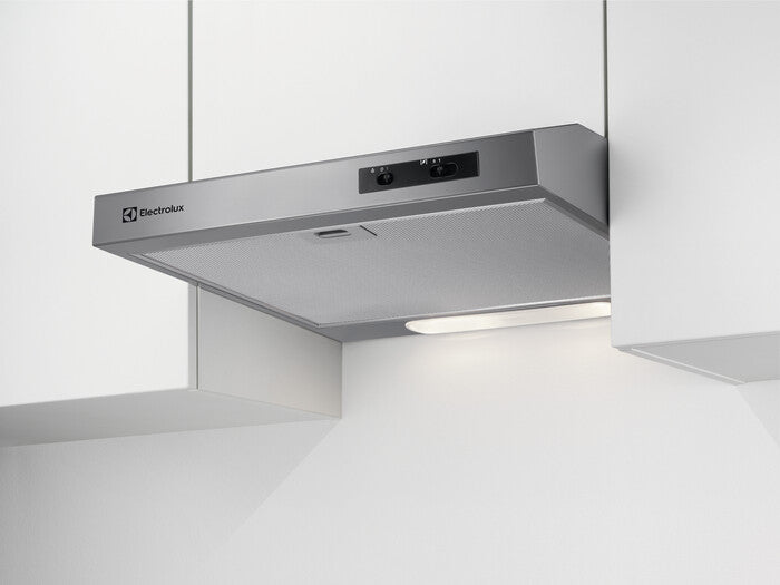 Electrolux EFU216S cooker hood installed under kitchen cabinets