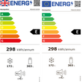 Montpellier MDAXD183DX - Dark Inox American Fridge Freezer - 475 Litres - E Energy Rating