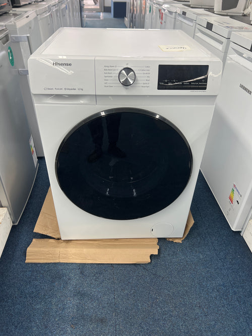 Hisense WFQA1214EVJM - White 12KG Washing Machine - 1400 RPM - A energy - Unboxed