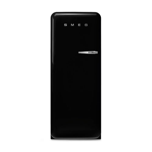 Smeg FAB28LBL6UK - Black Retro Refrigerator - 270L Capacity - Left Hinged - C Energy Rating