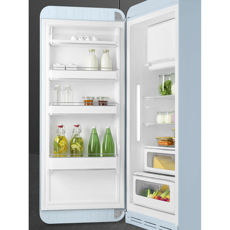 Smeg FAB28LPB6UK - Pastel Blue Freestanding Fridge - 270 l Capacity - C Energy Rating