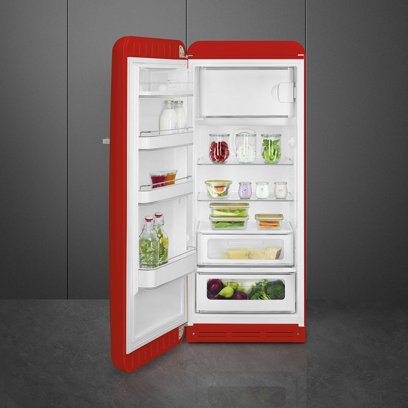 SMEG FAB28LRD6UK - Red Larder Fridge with Ice Box - 270L Capacity - C Energy Rating