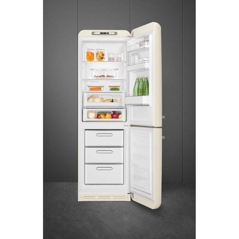 Smeg FAB32RCR6UK - Cream 60/40 Retro Fridge Freezer - 331L Total Capacity - C Energy Rating
