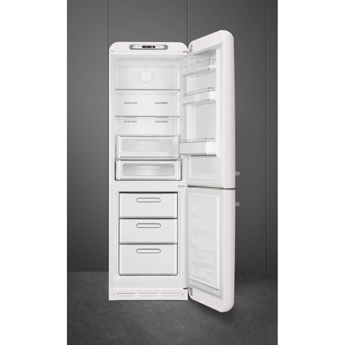 Smeg FAB32RWH6UK - White Retro Total No Frost Fridge Freezer - 60/40 Split - C Energy Rating