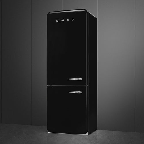 Smeg FAB38LBL6 - Black Fridge Freezer - 481L - D Energy