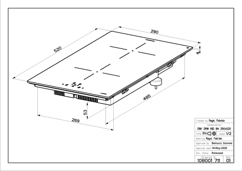 Faber FBH 32 - Black Induction Hob - 2 Zones - Energy Rating Unknown