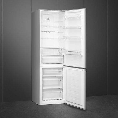 SMEG FC20XDNEUK - Inox Look Fridge Freezer - 331L - E Energy Rating